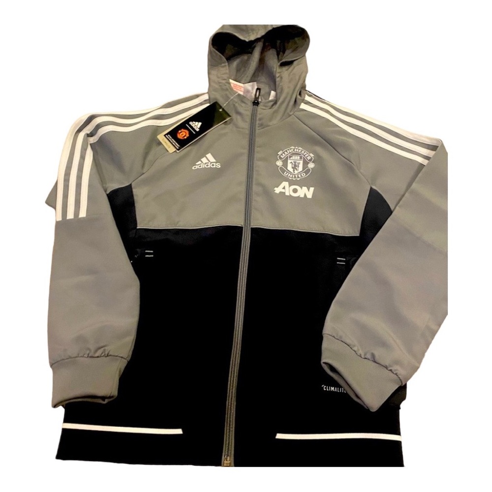 Official licensed Manchester United Grey adidas lightweight prematch jac… - Picture 1 of 7